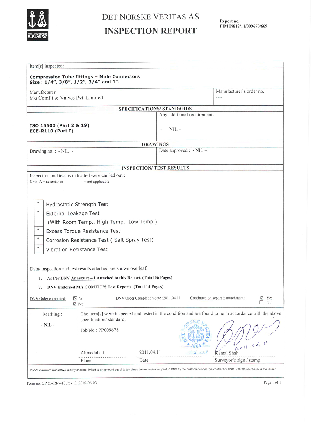 Tube Fittings - Comfit