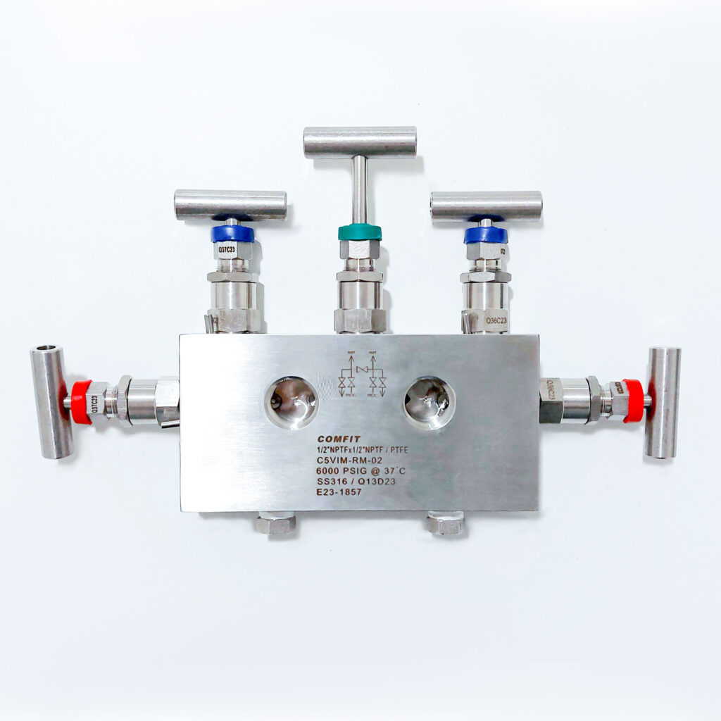 Comfit 5-valve Instrumentation Manifold Remote Mounting 1/2″NPTF x 1/2 ...